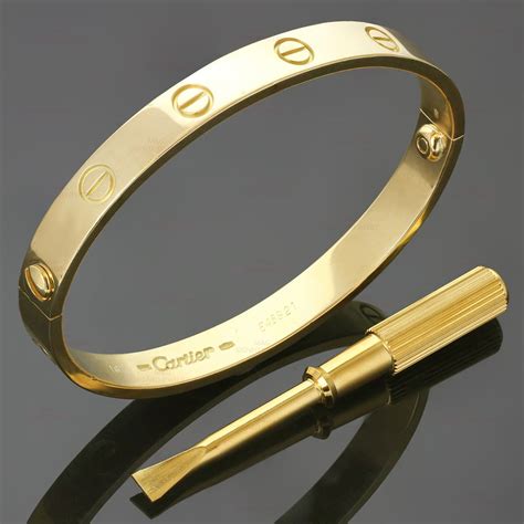 cartier bangle gold|cartier gold bracelet with screws.